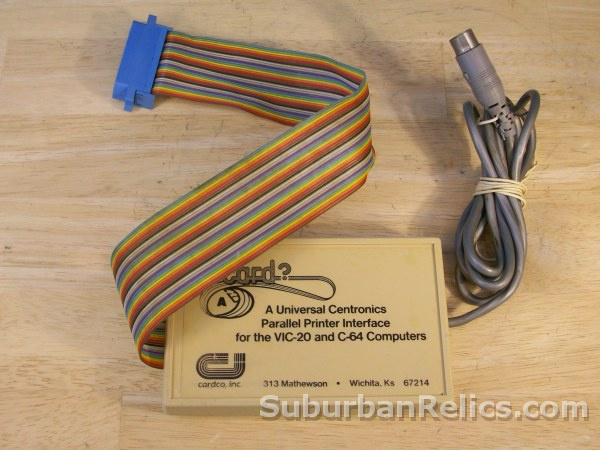 Cardco Commodore 64 Vic-20 Centronics Parallel PRINTER INTERFACE - Click Image to Close