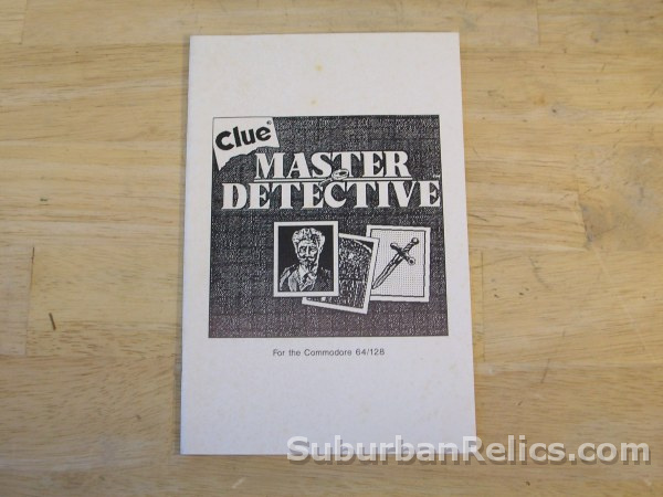 Commodore 64/128 software MANUAL CLUE MASTER DETECTIVE game - Click Image to Close