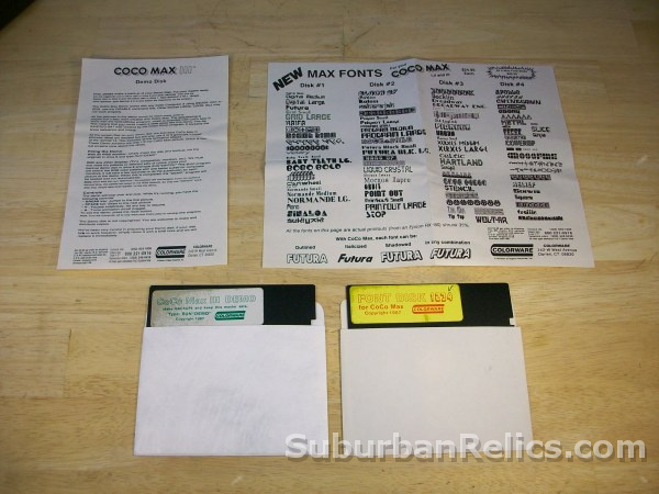 TRS-80 Color Computer software - CoCO Max III DEMO - 5.25" - Click Image to Close