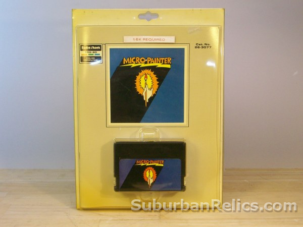 TRS-80 Color Computer MICRO PAINTER -cartridge, cassette, manual - Click Image to Close