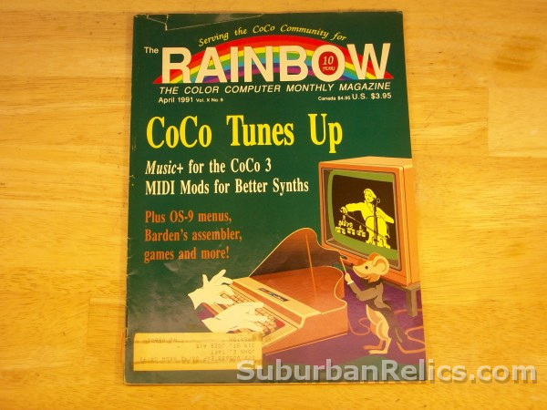 Rainbow Magazine TRS-80 Color Computer Monthly - April 1991 - Click Image to Close