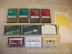 10 Radio Shack CASSETTE TAPES w/ TRS-80, Color Computer software