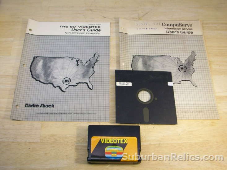 TRS-80 computer VIDEOTEX cartridge, CompuServe manuals, Guide, + - Click Image to Close