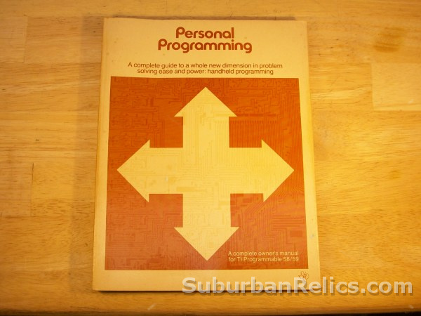 Texas Instruments TI 58/59 - PERSONAL PROGRAMMING - guide book - Click Image to Close