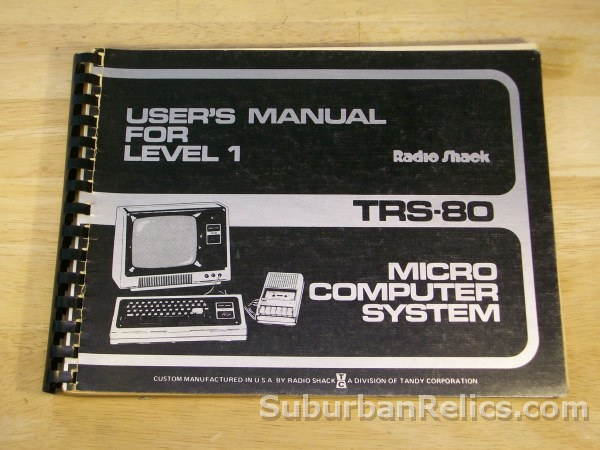 Radio Shack TRS-80 - USER'S MANUAL FOR LEVEL 1 - 229 pages - Click Image to Close