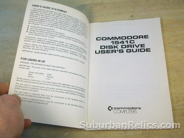 Commodore 1541c - DISK DRIVE USER'S GUIDE - manual, good shape - Click Image to Close