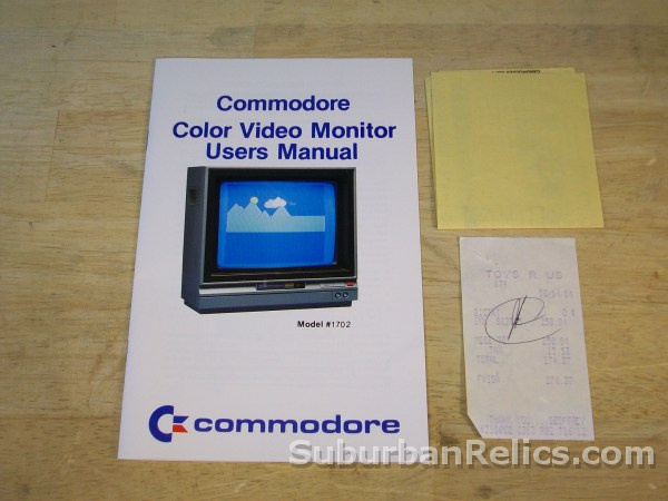Commodore 64 model 1702 - COMPUTER MONITOR - fully tested, works - Click Image to Close