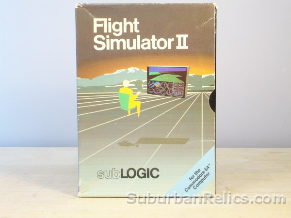 SubLogic - FLIGHT SIMULATOR II - for Commodore 64 w/box+, tested - Click Image to Close