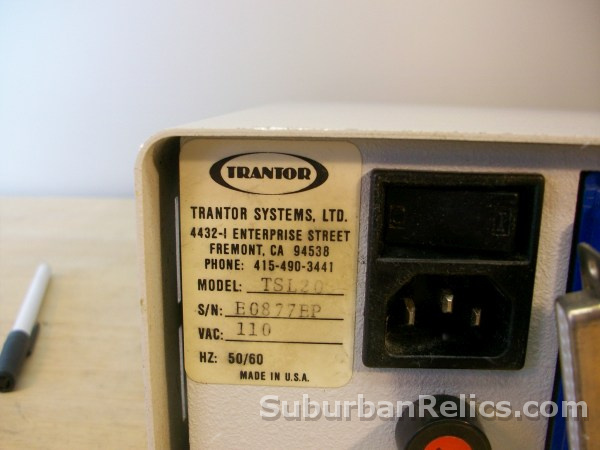 Vintage - TRANTOR TSL20 EXTERNAL HARD DRIVE - w/21mb Rodime HD - Click Image to Close