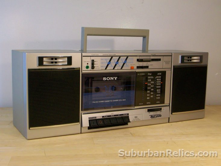 Sony CFS-3000 - AM FM STEREO CASSETTE BOOMBOX - super clean mint - Click Image to Close