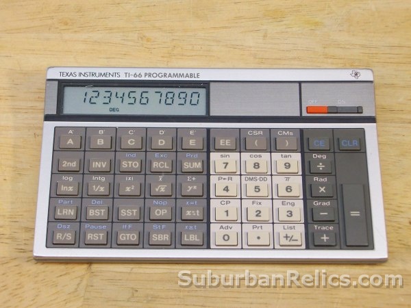 Texas Instruments Ti-66 - PROGRAMMABLE CALCULATOR - nice shape - Click Image to Close