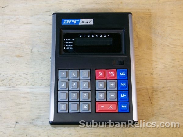 APF Mark Vi - 1970's ELECTRONIC CALCULATOR - w/vfd display - Click Image to Close