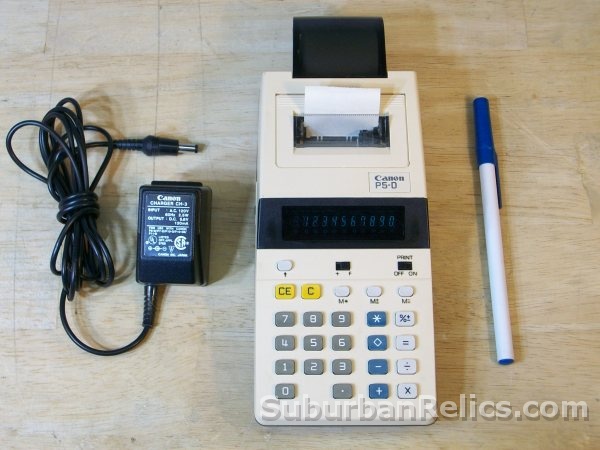 Canon P5-D - 1980'S PRINTING CALCULATOR - w/VFD display - Click Image to Close