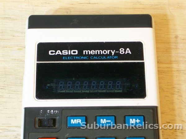 Casio Memory 8A - VINTAGE VFD CALCULATOR - made in Japan, 1976 - Click Image to Close