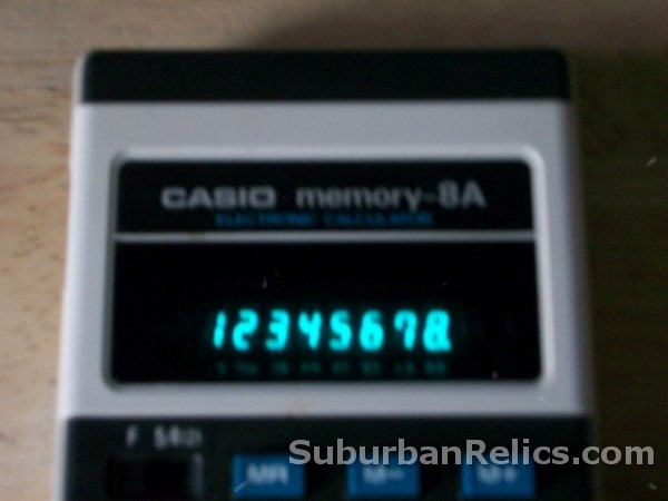 Casio Memory 8A - VINTAGE VFD CALCULATOR - made in Japan, 1976 - Click Image to Close
