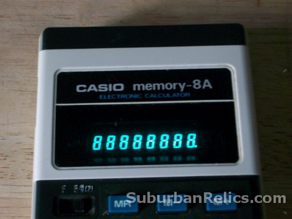 Casio Memory 8A - VINTAGE VFD CALCULATOR - made in Japan, 1976 - Click Image to Close