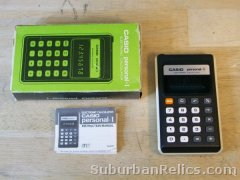 Casio Personal-I - 1970's CALCULATOR - w/box, manual- tested