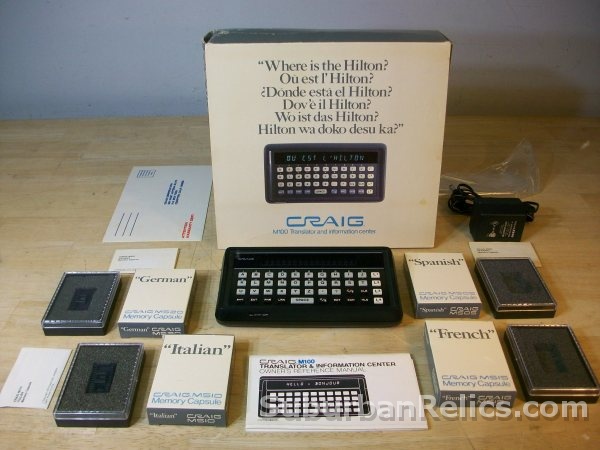 Craig Model M100- ELECTRONIC LANGUAGE TRANSLATOR - vfd, box, etc - Click Image to Close