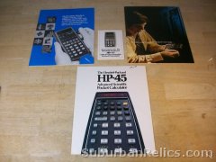 Hewlett Packard HP 65 45 - CALCULATOR BROCHURES -paperwork, 70's