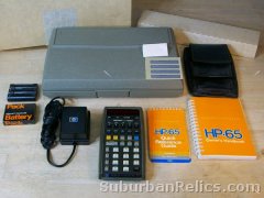 Hewlett Packard HP 65 - PROGRAMMABLE CALCULATOR -w/AC/manuals/ca