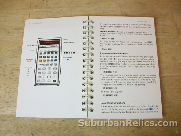 Hewlett Packard HP 65 - OWNER'S HANDBOOK - manual for calculator - Click Image to Close