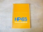 Hewlett Packard HP 65 - OWNER'S HANDBOOK - manual for calculator