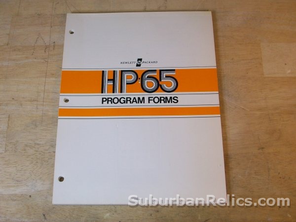 Hewlett Packard HP-65 - PROGRAM FORMS - full pack for calculator - Click Image to Close