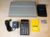 Hewlett Packard HP 80 - SCIENTIFIC CALCULATOR - hard case, AC ad