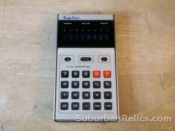 King's Point 8414 - MICRO EXECUTIVE CALCULATOR - vfd display - Click Image to Close