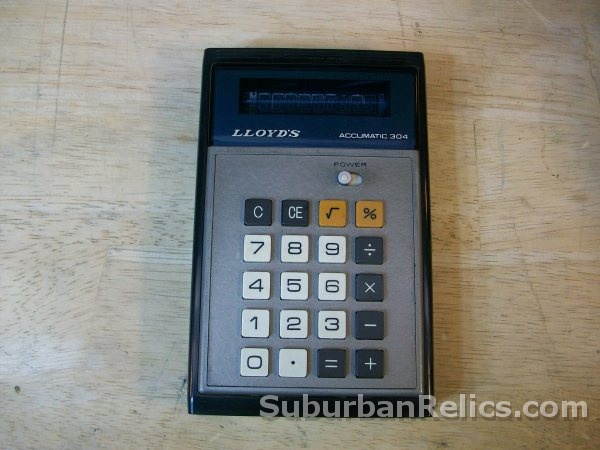 Llyod's E304 Accumatic 304 - POCKET CALCULATOR -working, vintage - Click Image to Close