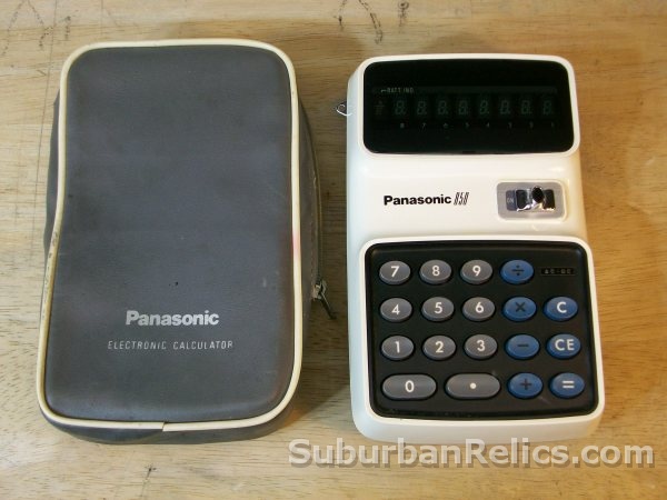 Panasonic JE-850U - VINTAGE CALCULATOR - w/case, near mint, good - Click Image to Close