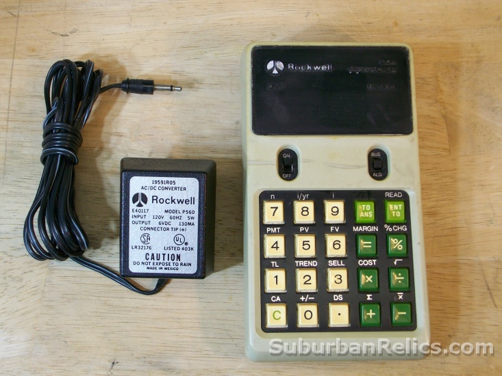 Rockwell 204 - FINANCIER CALCULATOR - 1970's w/AC adapter - Click Image to Close