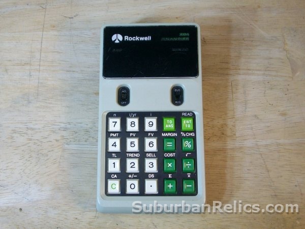 Rockwell 204 - FINANCIER CALCULATOR - from 1970's, vfd display - Click Image to Close