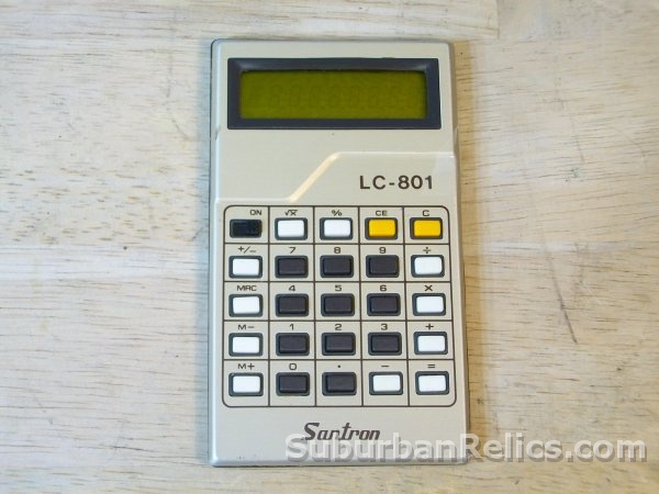 Santron LC-801 - VINTAGE LCD CALCULATOR - working well - Click Image to Close