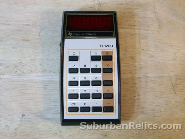 Texas Instrument TI-1200 - LED STICK CALCULATOR -near mint, 1975 - Click Image to Close