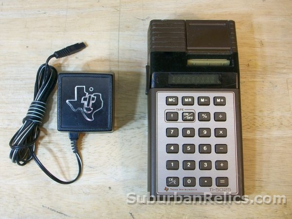 Texas Instruments TI-5025 - PRINTING CALCULATOR - w/AC, parts/re - Click Image to Close