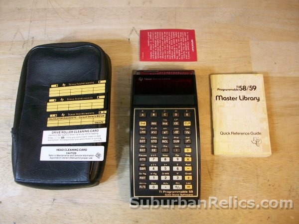 Texas Instruments TI-59 - PROGRAMMABLE CALCULATOR -w/case, cards - Click Image to Close