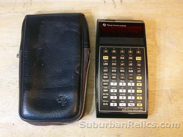 Texas Instruments TI-59 - PROGRAMMABLE CALCULATOR -w/case PARTS - Click Image to Close