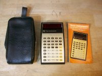 Texas Instruments- BUSINESS ANALYST I -70's calculator, w/manual