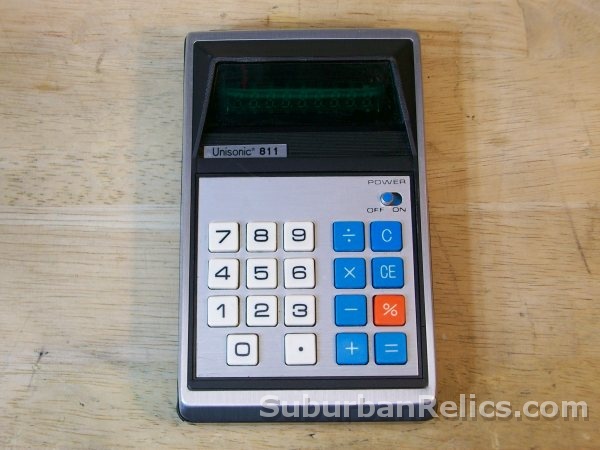 Unisonic 811 - POCKET CALCULATOR - w/case, made in Japan - Click Image to Close