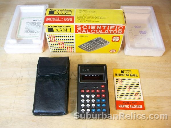 XAM Korvettes 899 VINTAGE CALCULATOR -w/vfd display, box, manual - Click Image to Close