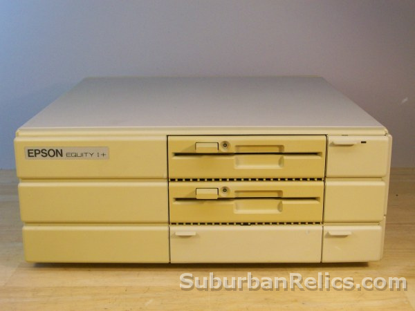 Epson Equity I+ - 286 COMPUTER - 5.25" floppy drives, powers up - Click Image to Close