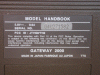 1993 laptop - GATEWAY 2000 HANDBOOK - 8680 cpu, 1mb RAM, 40mb HD