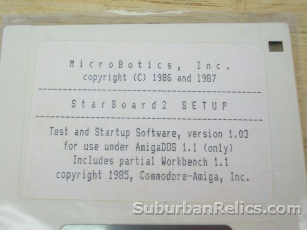 Amiga computer floppy disc - STARBOARD 2 - MicroBiotics, 1985 - Click Image to Close