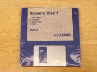 Amiga floppy disc - FLIGHT SIMULATOR II SCENERY DISC 7 -Sublogic