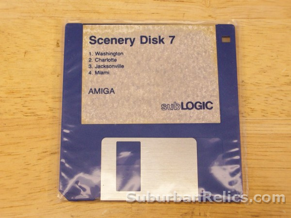 Amiga floppy disc - FLIGHT SIMULATOR II SCENERY DISC 7 -Sublogic - Click Image to Close