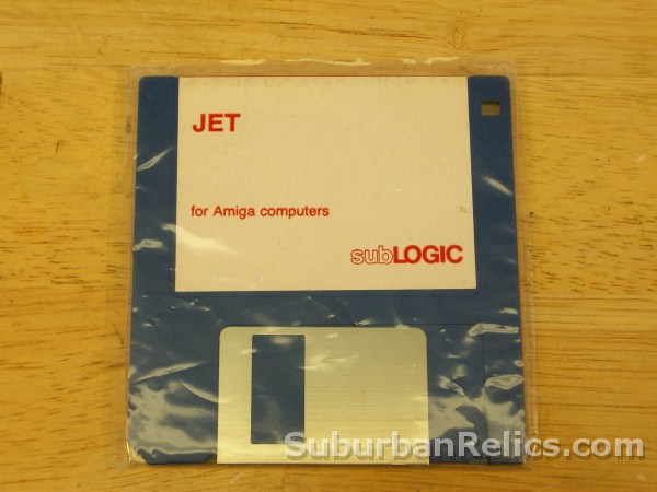 Amiga computer floppy disc - JET - flight sim? 1986 Sublogic - Click Image to Close