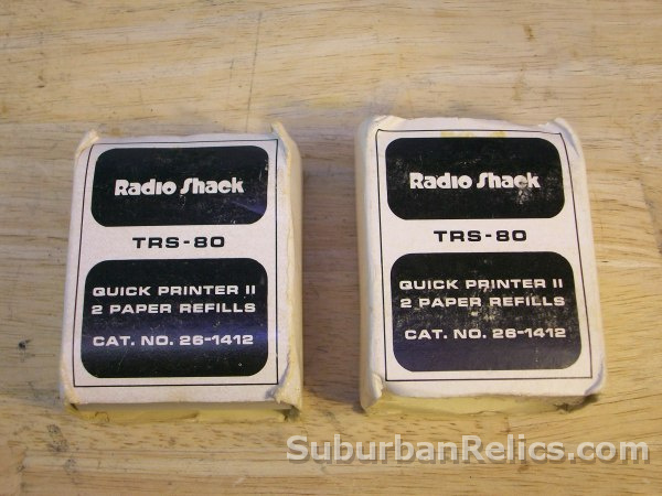 Radio Shack TRS-80 - QUICK PRINTER II PAPER REFILL - rolls, new - Click Image to Close