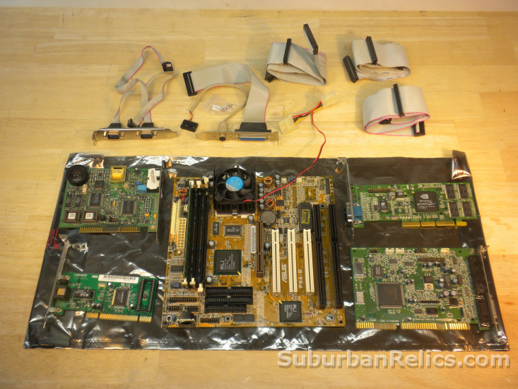 Asus P5A-B - MOTHERBOARD w/AMD K6-2, SoundBlaster CT2970, NVidia - Click Image to Close