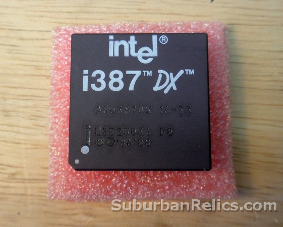 Intel i387 DX - COPROCESSOR for 386 motherboard, tested good - Click Image to Close